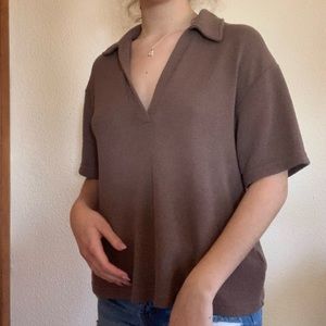 H&M loose brown shirt